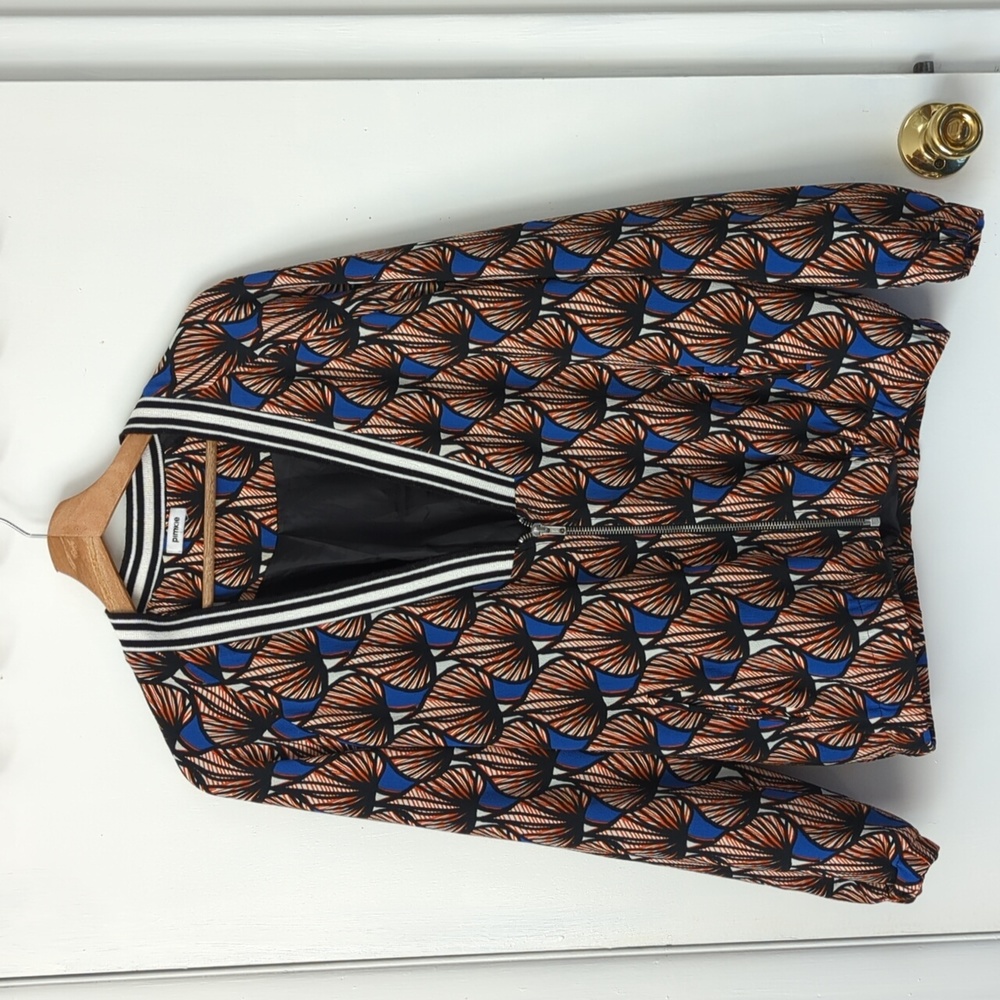 Colorful printed bomber jacket
